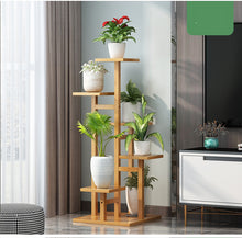 Load image into Gallery viewer, Beauty Panda Teak Wood Indoor/Outdoor Plant Stand for Home Garden Balcony Living Room Decor (TR4)
