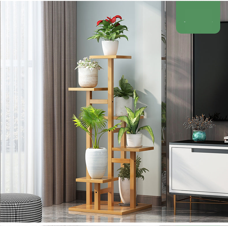 Beauty Panda Teak Wood Indoor/Outdoor Plant Stand for Home Garden Balcony Living Room Decor (TR4)
