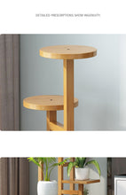 Load image into Gallery viewer, Beauty Panda Teak Wood Indoor/Outdoor Plant Stand for Home Garden Balcony Living Room Decor (TR4)
