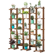 Load image into Gallery viewer, Beauty Panda® Teak Wood Multipurpose Plant Stand Indoor Outdoor Planter Display Shelving (3B23)

