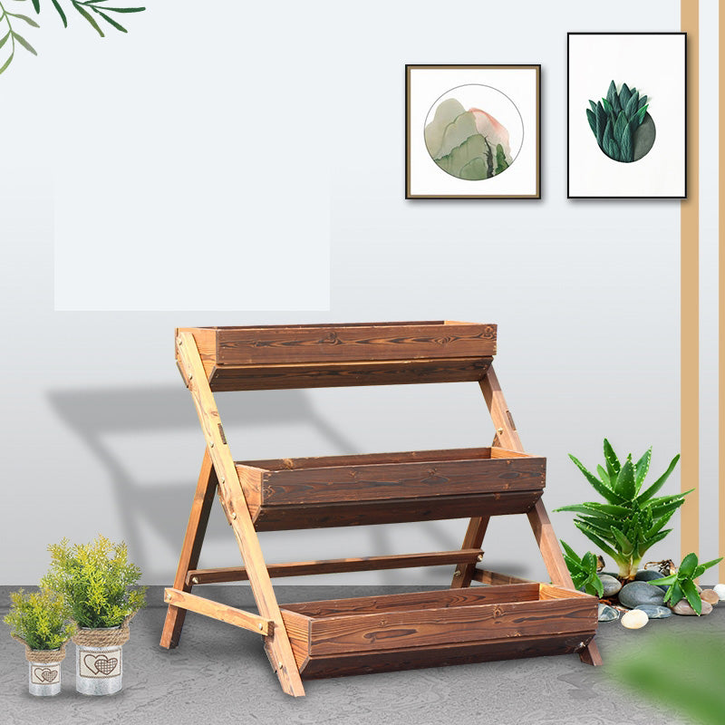 Beauty Panda Plant Stand Plant Shelf,Teak Wood Plant Stands Multi-Functional Creative Plant Shelves for Multiple Plant for Indoor Outdoor Garden Balcony Living Room(PT3L)