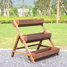 Load image into Gallery viewer, Beauty Panda Plant Stand Plant Shelf,Teak Wood Plant Stands Multi-Functional Creative Plant Shelves for Multiple Plant for Indoor Outdoor Garden Balcony Living Room(PT3L)

